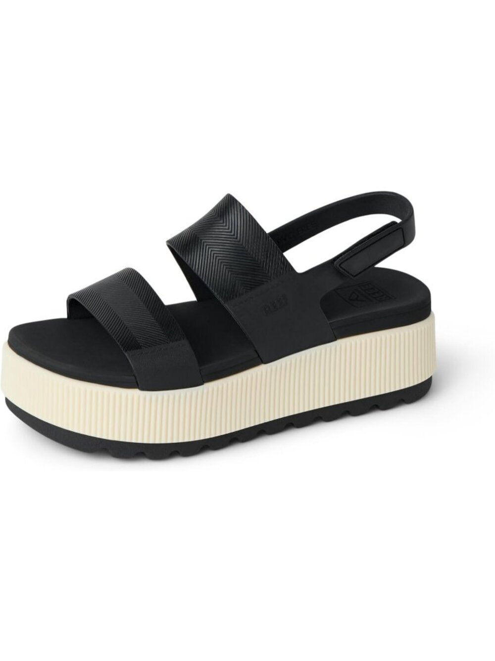 Women's Black Vintage Water Vista Higher Open Toe Platform Wedge Sandal Shoes